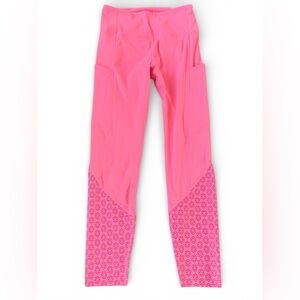 Zyia Active Pink Pocket Leggings Size 4 High Rise Athletic Yoga Pants